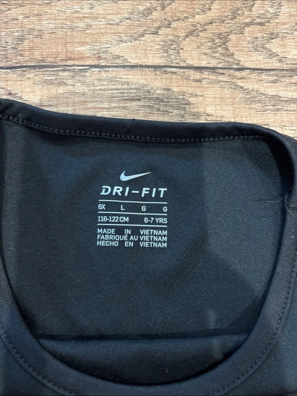 Nike Black Short Sleeve Dri-FIT Tee with Pink NIKE Script